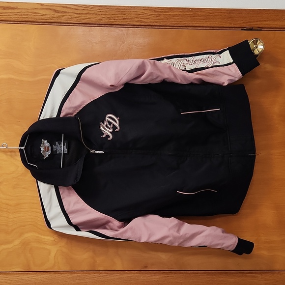 Womens Jacket, Harley-Davidson, Large, Pink/Black - Picture 1 of 8